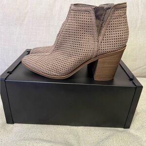 DV by Dolce Vita Brown Perforated Ankle Booties